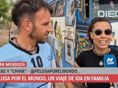 Historia mercedina cruza el mundo: familia maradoniana avanza con su bus museo rumbo a Nápoles