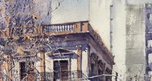 Arte y patrimonio: acuarelas de Jorge Swinnen inauguran ciclo cultural en Casa Mercedes