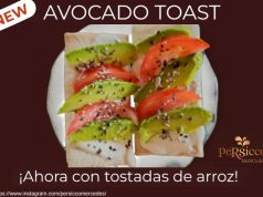 Persicco Mercedes suma opción fit a su menú: «Avocado Toast» con tostadas de arroz