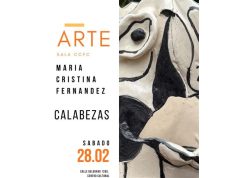 Artista mercedina María Cristina Fernández presenta en Bragado su muestra «Calabezas»