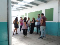 Intendente Ustarroz supervisa obras en la Secundaria 13 y entrega materiales en la Primaria 3
