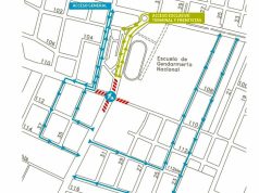 Inician la construcción de una nueva rotonda en el Acceso Sanmartín este lunes