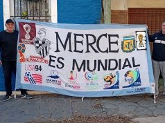 «Mercedes es Mundial»: la histórica bandera mercedina ya está lista para una nueva cita mundialista